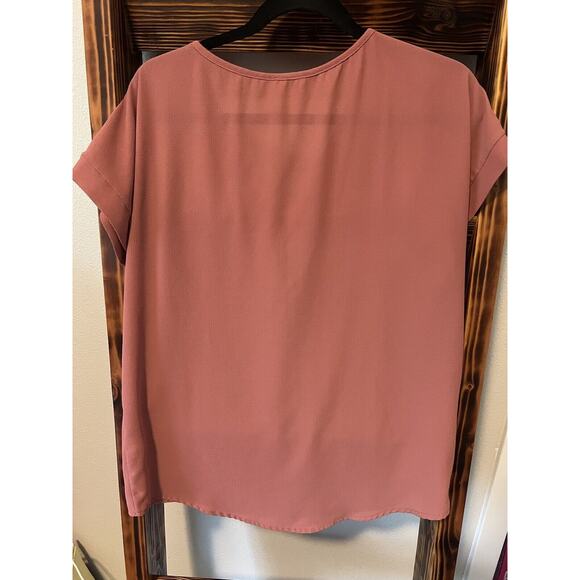 Tovia Blouse Size Medium Mauve/blush Color Lightweight Flowy - Picture 5 of 5